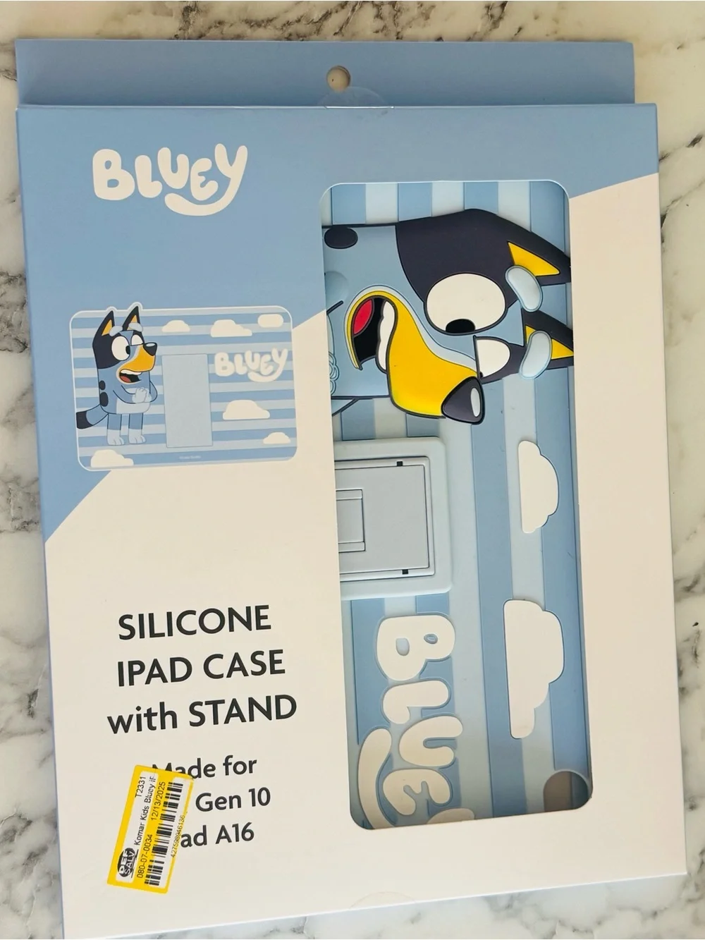 Bluey Light Blue Striped Ipad Gen 10.10.9”/Ipad Gen A16.11” Silicone Case